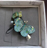She's茜子發(fā)飾斑斕蝶夢刺繡蝴蝶橫夾馬尾盤發(fā)發(fā)夾發(fā)卡七夕禮物送女友 曬單實拍圖