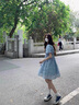 妙奕嘉法式連衣裙女士裙子女夏季新款小個子碎花裙輕奢高級感顯瘦遮肚子 藍(lán)色花花泡泡袖公主裙 M 【建議90-105斤】 曬單實拍圖
