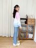 小豬彼特女童套裝時(shí)髦洋氣秋裝2025新款兒童衣服春秋款大童休閑衛(wèi)衣兩件套 4891粉漸變 120 cm 曬單實(shí)拍圖