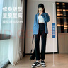 婧麒（JOYNCLEON）孕婦褲牛仔褲春款直筒外穿打底休閑褲大碼小個(gè)子 黑色M Jyk32631s 曬單實(shí)拍圖