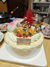 味多美 新鮮蛋糕 生日蛋糕同城配送 北京店送 奶油蛋糕 仙桃祝壽蛋糕 原味蛋糕雜果夾心 直徑20cm 曬單實(shí)拍圖