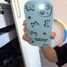 棒棒冰可愛貓貓適用于蘋果16promax/15plus胖墩14/12/13新款iPhone11萌 橢圓胖墩金屬框藍(lán)色-可愛貓貓z 蘋果16promax 曬單實(shí)拍圖