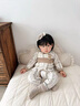 寶寶秋衣套裝a類純棉嬰兒分體開襠秋褲家居打底內(nèi)衣幼兒秋季衣服 【高腰護(hù)肚】字母 66 ：3-6個(gè)月 推薦體重：11-15斤 曬單實(shí)拍圖