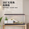闊庭（KUOTING）烏龜缸桌面透明生態(tài)烏龜缸烏客廳水族箱黑色 曬單實(shí)拍圖
