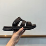 Jeep吉普皮涼鞋男夏季透氣軟底外穿涼拖鞋涉水溯溪沙灘鞋男休閑爸爸鞋 棕色 41 曬單實(shí)拍圖