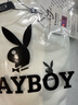 花花公子（PLAYBOY）長袖t恤男春秋2025新款圓領(lǐng)寬松潮流重磅百搭上衣休閑時(shí)尚衛(wèi)衣男 20172白色 XL 曬單實(shí)拍圖