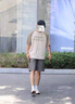 至濤美式條紋運動短褲男夏季高街痞帥籃球中褲vibe潮牌百搭休閑五分褲 灰色 XL 曬單實拍圖