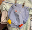 婧麒（JOYNCLEON）寶寶帽子夏季嬰幼兒防曬帽兒童遮陽帽男童盆帽女嬰兒小月齡漁夫帽 布藍(lán)色 3-18個月/40-48cm 曬單實拍圖