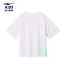 鴻星爾克（ERKE）童裝男中大童短袖兒童夏季透氣針織T恤正白165 曬單實(shí)拍圖