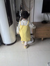 G.DUCKKIDS小黃鴨1-5歲女寶寶連衣裙春秋裝兒童半身裙女童洋氣假兩件冬裝 黃色- 100 - 曬單實(shí)拍圖