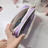 慢作可愛ins風(fēng)透明大容量筆袋女生2025超火新款文具盒女孩款小學(xué)生初中高顏值鉛筆盒兒童奶呼呼文具袋 【加厚材質(zhì)】芋泥紫+60張小狗貼紙 曬單實拍圖
