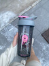 Blender Bottle蛋白粉搖搖杯運動(dòng)水杯 大容量塑料杯帶刻度健身便攜攪拌男士女生 tritan甜甜圈800ml（贈咖啡杯） 曬單實(shí)拍圖