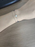 中國黃金四葉草銀手鏈女雙層銀手環(huán)高級感輕奢七夕情人節(jié)禮物送女朋友老婆 白貝雙層四葉草手鏈【京速達(dá)】 曬單實拍圖