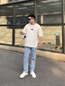 VDJ輕奢品牌2025新款牛仔褲夏季男士中年寬松直筒百搭長褲 復古藍高檔禮盒 30 (180) 曬單實拍圖