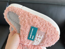 樸西冬季女士厚底防滑保暖防寒加厚毛線(xiàn)團棉拖鞋輕盈柔軟居家情侶款男 西瓜粉 38-39 （卡碼簡(jiǎn)建議拍大一碼） 曬單實(shí)拍圖