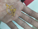 中國(guó)黃金（CHINA GOLD）黃金項(xiàng)鏈女士足金銀杏葉純金吊墜七夕情人節(jié)禮物送女友老婆 吊墜約0.7g+銀鏈+甄選禮盒 曬單實(shí)拍圖