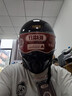 BEASLEY HELMETS比斯力復古摩托車(chē)頭盔男秋冬季頭盔機車(chē)騎行賽博朋克全盔玻璃鋼3c KD-3亮黑色（白片）送黑色鏡片 XXL碼（推薦頭圍63~64) 曬單實(shí)拍圖