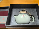 東道汝窯河南非遺2018年老東道陶瓷功夫茶具手工泡茶壺開片可養(yǎng)禮盒裝 玲瓏壺 250ML（天青） 250ml 曬單實拍圖