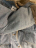 森馬（Semir）牛仔棉服女拼接毛領美式復古2024冬寬松毛邊夾克街頭109724108017 曬單實拍圖
