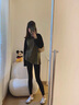 ANED日本夏季薄款鯊魚褲女外穿打底褲高腰彈力收腹提臀芭比瑜伽褲 黑色 L110-130斤 曬單實(shí)拍圖