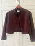 玖姿·安娜蔻miu系復古學(xué)院風(fēng)立領(lǐng)短款獵裝夾克外套女2025秋季新款 深紫 S 曬單實(shí)拍圖
