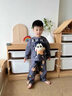 G.DUCKKIDS小黃鴨男童睡衣春秋款長袖薄款兒童家居服套裝中小童男孩秋衣秋褲 灰色 90 尺碼1~2歲【 80-90cm】 曬單實(shí)拍圖