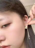 蔓笙長款花朵流蘇耳夾女輕奢高級感小眾無耳洞耳墜耳環(huán)氣質(zhì)愛心耳飾品 四葉草耳夾金色 無耳洞 曬單實拍圖