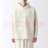 無(wú)印良品（MUJI）Labo 男女通用 雙層編織 毛圈連帽衫 衛(wèi)衣秋季無(wú)性別 BF196A3A 象牙色 M 170/88A 曬單實(shí)拍圖