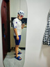 CYKLOPEDIA騎行服自行車(chē)公路山地車(chē)男夏季短袖上衣騎行服短褲套裝速干騎行衣 奶昔白 短袖單上衣 L 建議體重：60-70KG 曬單實(shí)拍圖