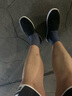 【舒適透氣】傳統(tǒng)老北京布鞋軟底防滑男士單鞋一腳蹬黑布鞋工作鞋 黑色 42 【鞋內(nèi)長26CM】 曬單實(shí)拍圖