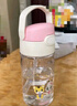 膳魔師巧虎tritan吸管杯幼兒園兒童水杯塑料水壺420ml 粉 曬單實(shí)拍圖