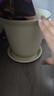 九千谷仿陶瓷樹(shù)脂花盆高款米白色2個(gè)裝 口徑21cm中號含托6003 曬單實(shí)拍圖