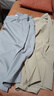 啄木鳥(niǎo)（TUCANO）2024夏季薄款冰絲七分褲休閑褲微彈透氣百搭簡(jiǎn)約男士大碼速干褲子 淺灰色+卡其色 【兩條裝更優(yōu)惠】 32 【建議體重130-140斤】 曬單實(shí)拍圖