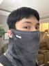 正黛防曬面罩男夏季防紫外線遮全臉護(hù)頸面巾遮陽(yáng)冰絲面紗登山騎行冰袖 黑色迷彩兩件套【面罩+冰袖】 曬單實(shí)拍圖