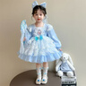 奧特曼童裝愛莎公主裙女童連衣裙秋裝2025新款兒童裙子小女孩洋氣蓬蓬裙 粉色裙子頭紗+粉色魔法棒 90 建議80-90cm1歲半-2歲 曬單實拍圖