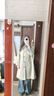自巧小個(gè)子POLO領(lǐng)韓版風(fēng)衣女中長(cháng)款2024早秋新款英倫風(fēng)衣大衣外套 淺卡其【單排扣闊版】 XXS (1碼) 曬單實(shí)拍圖