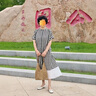 芳臨（FANGLIN）品牌圓頭粗跟真皮高跟鞋女2025春秋新款小羊皮軟底淺口低跟單鞋女 米白色 37 曬單實(shí)拍圖