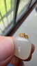 中國(guó)黃金（CHINA GOLD）18k黃金鑲和田玉項(xiàng)鏈女小方糖無(wú)事牌吊墜七夕情人節(jié)禮物送女朋友 甜蜜小方糖無(wú)事牌吊墜【贈(zèng)銀鏈】【紀(jì)念品】 曬單實(shí)拍圖