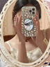 兜兜格日韓高檔化妝鏡適用iPhone16promax手機殼新款15/14plus奢華水鉆蘋(píng)果13/12Pro網(wǎng)紅11PM潮牌保護套 鏡子帶鉆 iPhone 16 pro 曬單實(shí)拍圖
