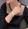 中國黃金（CHINA GOLD）常青藤福字足銀手鐲女活口鐲子首飾中秋節生日禮物送媽媽奶奶長(cháng)輩 【今/次日達】常青藤福字手鐲 約30±1g 曬單實(shí)拍圖