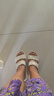 森達小羊皮涼鞋女夏新商場(chǎng)同款軟面褶皺厚底運動(dòng)涼鞋SYM01BL4 米白 38 曬單實(shí)拍圖