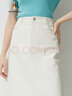 Hush Puppies【柔軟親膚】暇步士女裝春夏休閑通勤經(jīng)典半身裙女 118白色 L (30) 曬單實拍圖