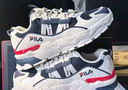 FILA斐樂(lè )官方男鞋百搭滿(mǎn)天星復古時(shí)尚老爹鞋舒適休閑鞋輕便運動(dòng)鞋 白蘆筍/漿果藍-WD 41 曬單實(shí)拍圖