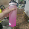 康知緣（KANGZYUAN）Tritan塑料水杯大容量杯子男女戶外運(yùn)動健身水瓶學(xué)生便攜軍訓(xùn)壺 粉紅漸變 650ml 曬單實(shí)拍圖