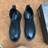 Jeep吉普頭層牛皮馬丁靴男春季新款高幫男士皮鞋防滑工裝切爾西靴子男 黑色【頭層牛皮】 標準皮鞋碼 41 曬單實(shí)拍圖