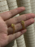 周六福  黃金耳飾女款足金閃砂甜酷少女系列愛(ài)心掛鏈耳釘 計(jì)價(jià) 一對(duì)-1.93g 曬單實(shí)拍圖