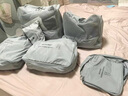 瑞德姆行李箱旅行收納袋出行六件套洗漱鞋子衣物便捷出差收納包 出行收納套裝【六件套】淺灰綠 曬單實拍圖