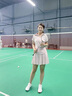 LUNAFLEX大碼運動套裝女胖妹妹跑步夏季健身服速干衣polo衫網(wǎng)球裙 櫻花粉 L建議105-120斤 曬單實拍圖