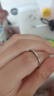 XUPING旭平首飾氣質時尚素圈戒指情侶小眾ins風日常通勤簡約送女朋友禮物 素圈戒指【7碼-窄版約2mm】 曬單實拍圖
