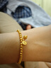 六桂福珠寶 LIU GUI FU JEWELRY黃金兩世歡手鏈女2克足金轉運珠蓮蓬手串純金鐲子生日禮物送女友 金重2.92g 手圍約16厘米 曬單實拍圖